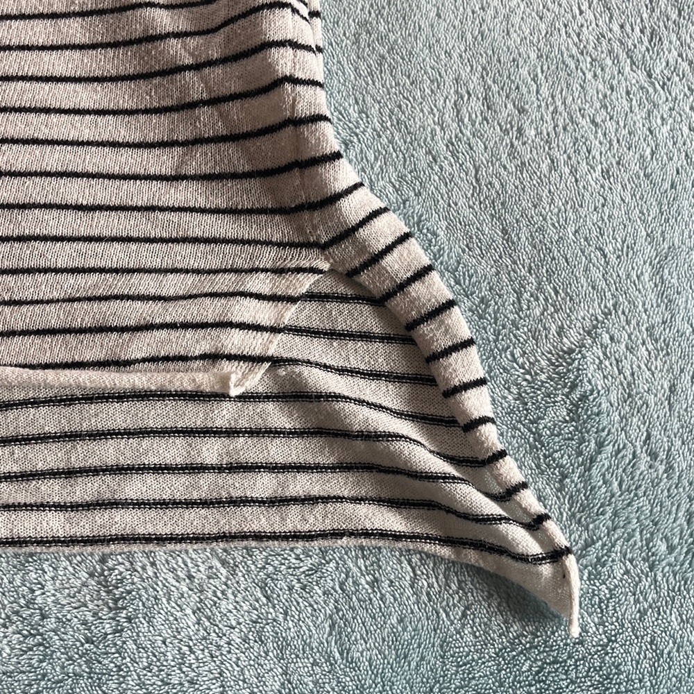 Zara baggy Striped lightweight sweater with 3/4 length sleeves - Picture 3 of 5
